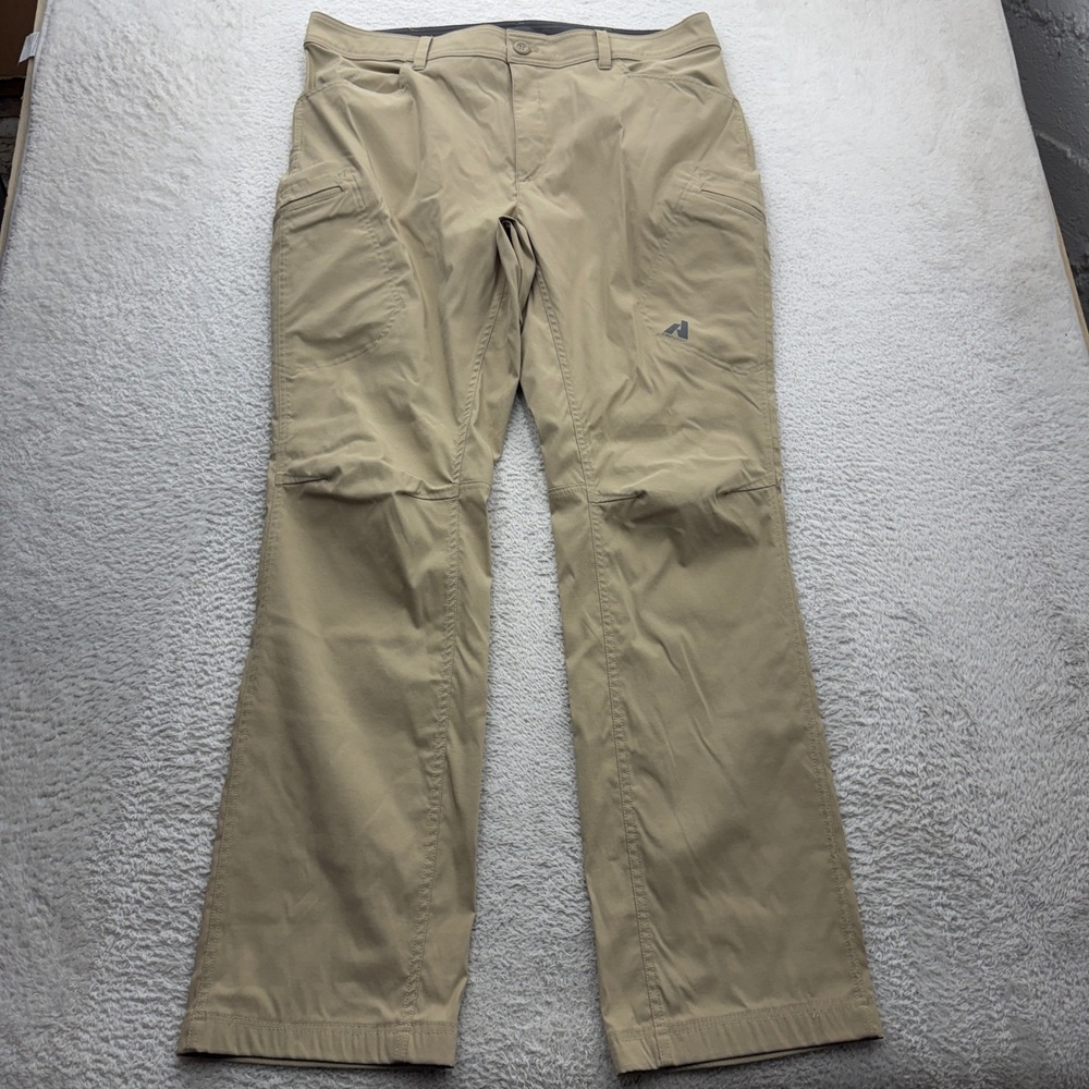 Eddie Bauer First Ascent Guide Pro Pants Mens T40x36 Tan Khaki Hiking Technical